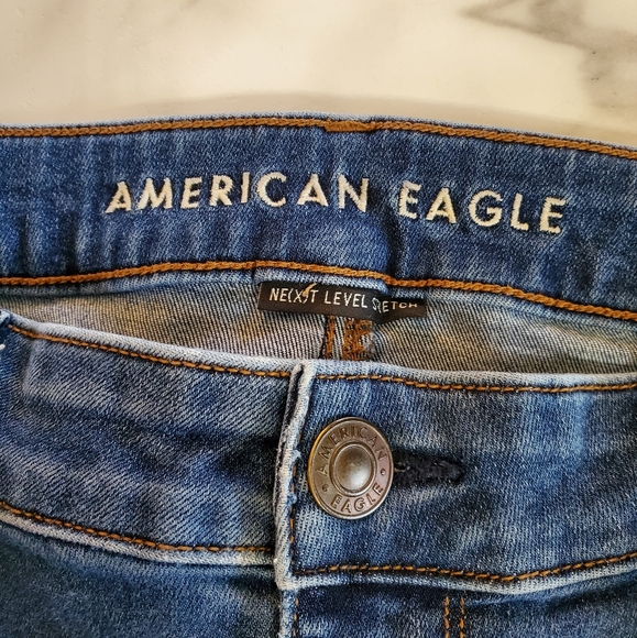 American Eagle Cropped Jeggings Destroyed size 16 SHORT - Picture 3 of 16